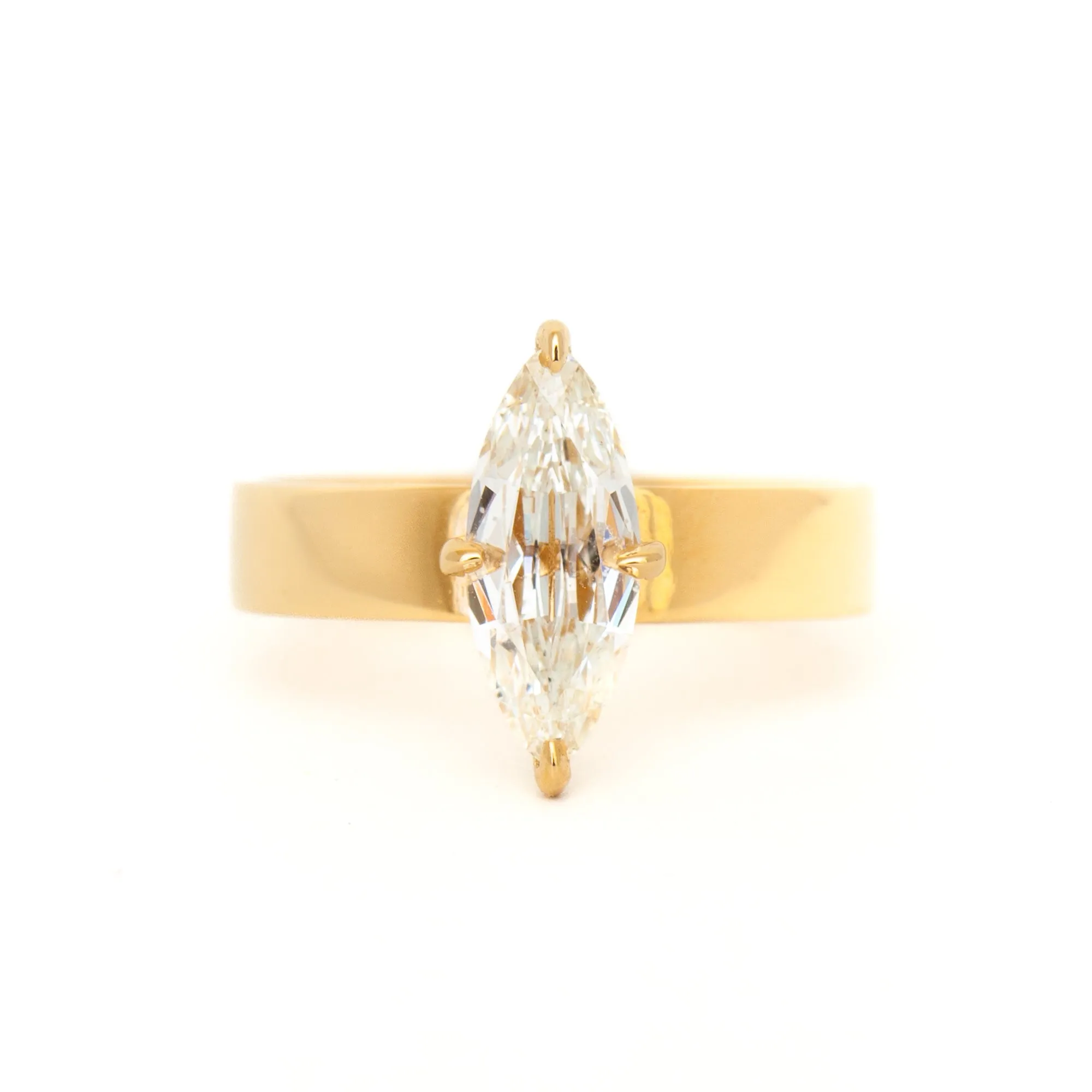 1.13 ct Marquise Diamond Temple Ring