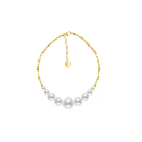 18K Solid Gold Akoya Pearl Bracelet KB00017