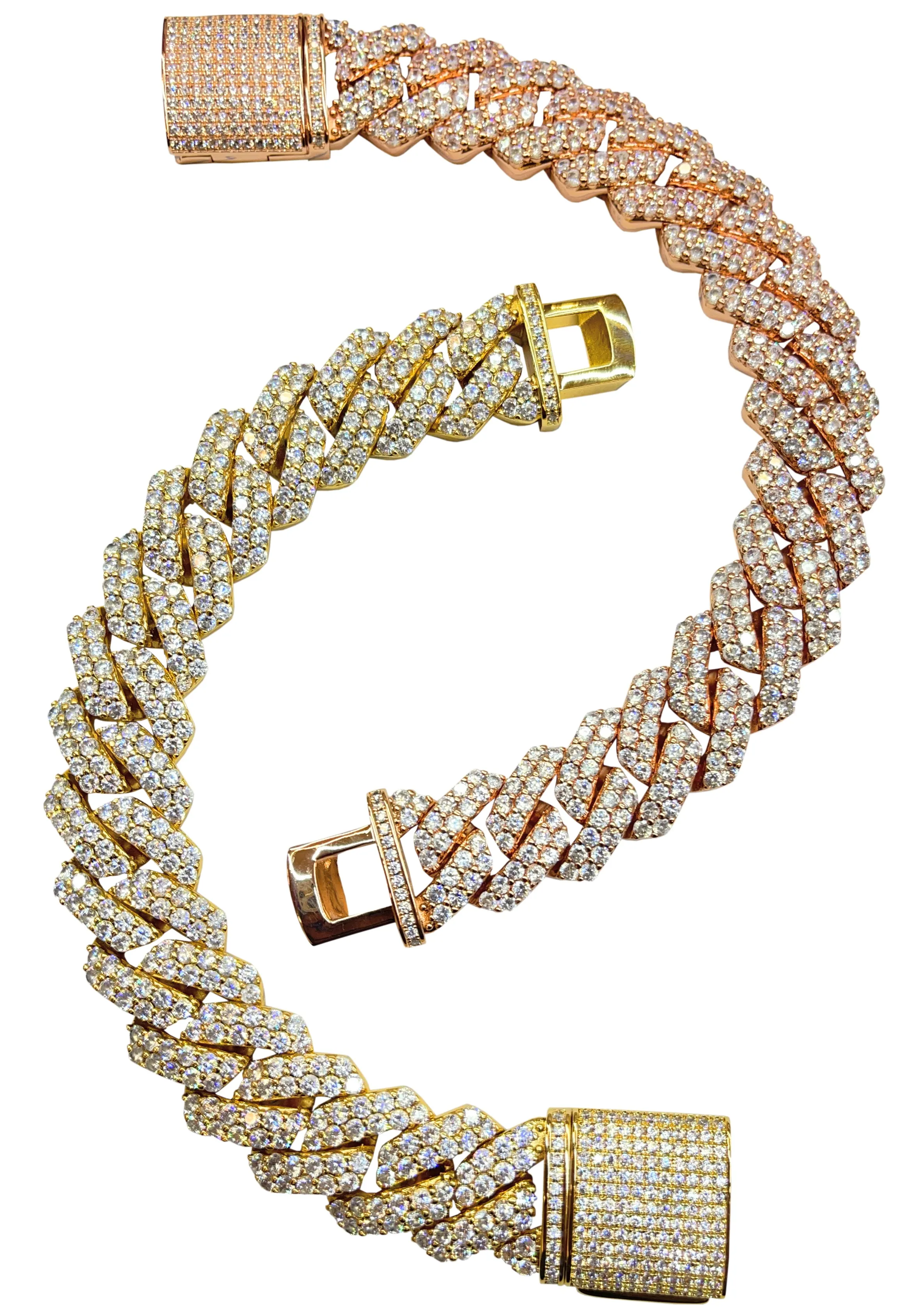 19mm 2 Row Miami Cuban Bracelet