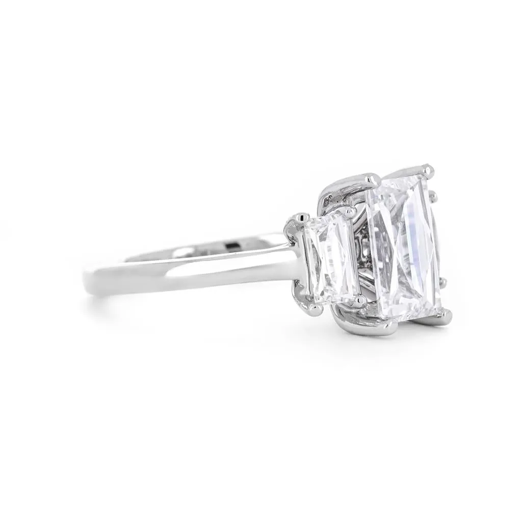 2.44ctw Tycoon Three-Stone Diamond Engagement Ring - 950 Platinum