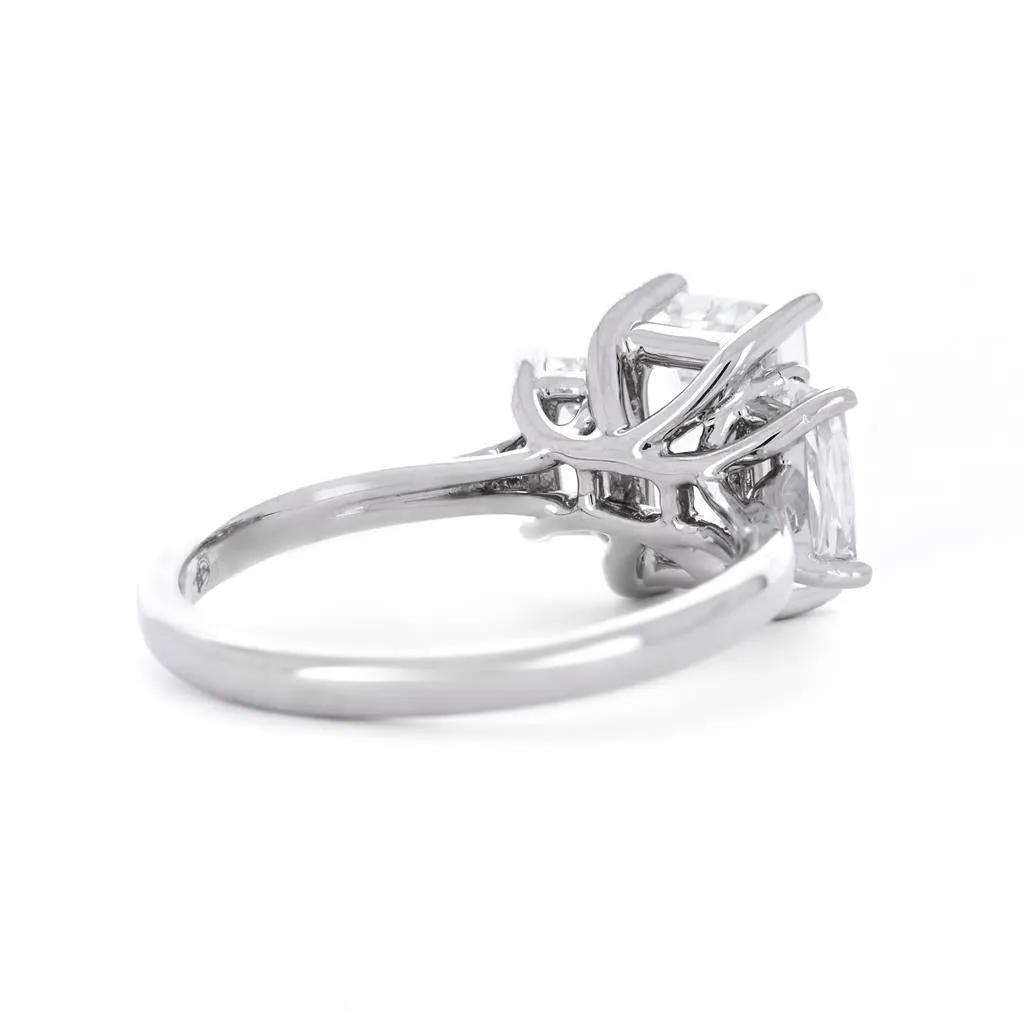 2.44ctw Tycoon Three-Stone Diamond Engagement Ring - 950 Platinum