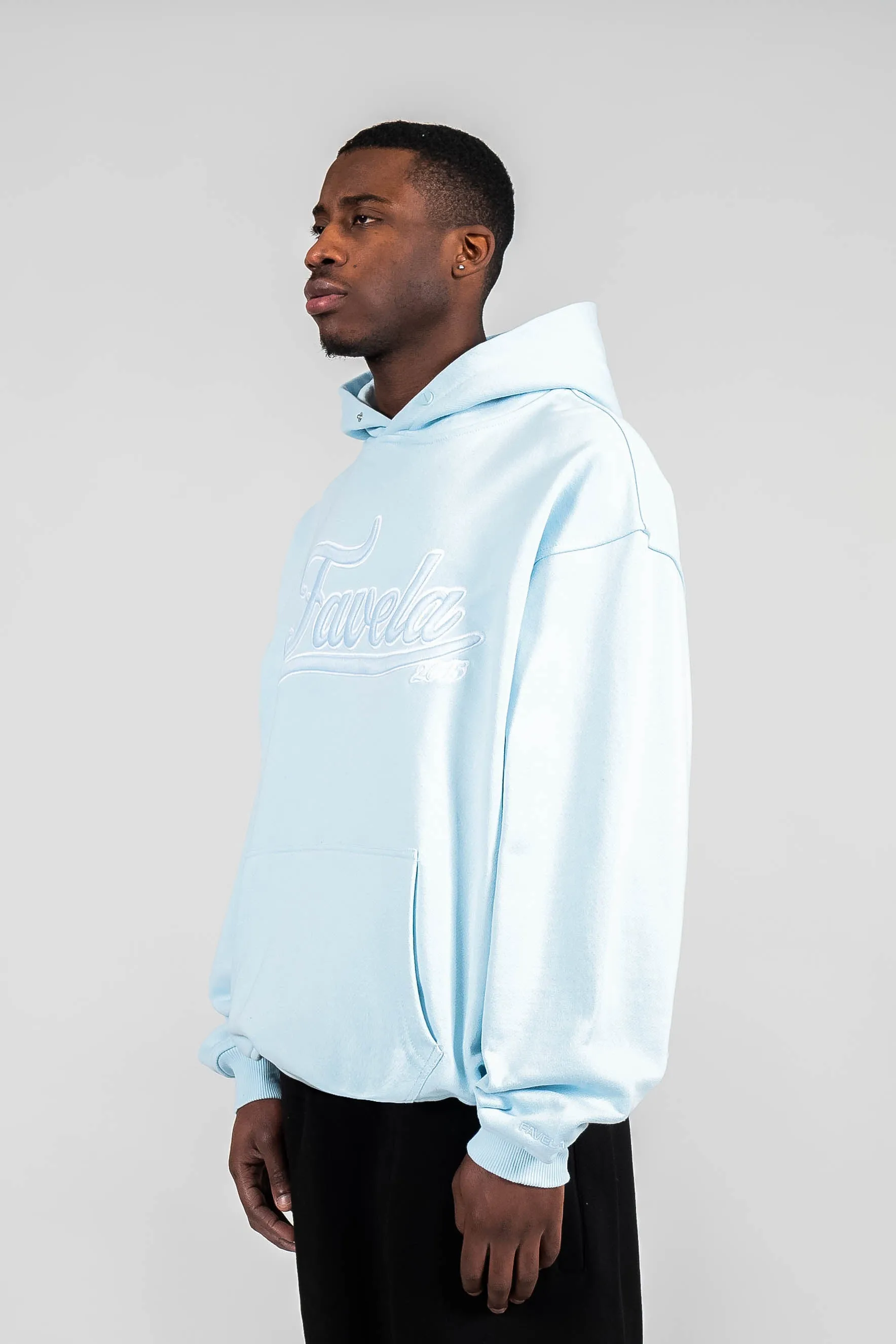 3D COLLEGE ICE WATER SNAP BUTTON HOODIE