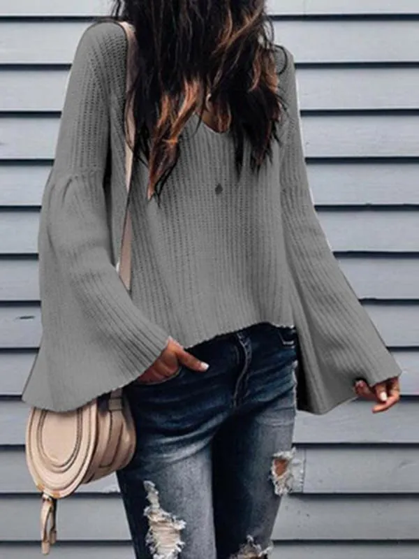 4 Colors Long Sleeves Sweater Tops