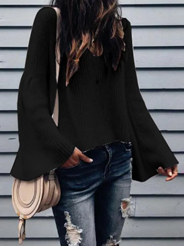 4 Colors Long Sleeves Sweater Tops