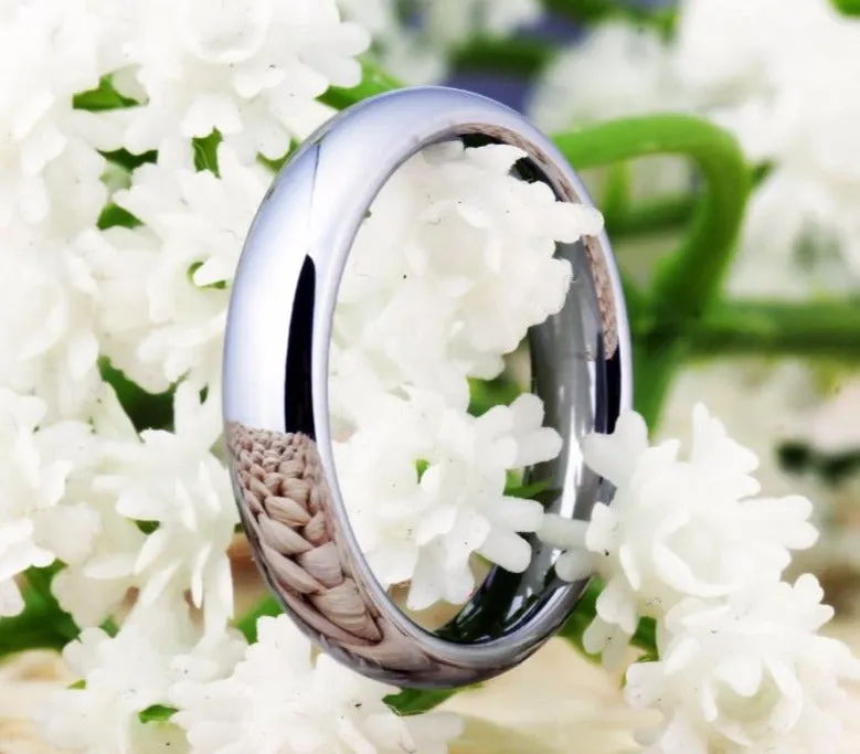 4mm Domed Tungsten Carbide Wedding Band