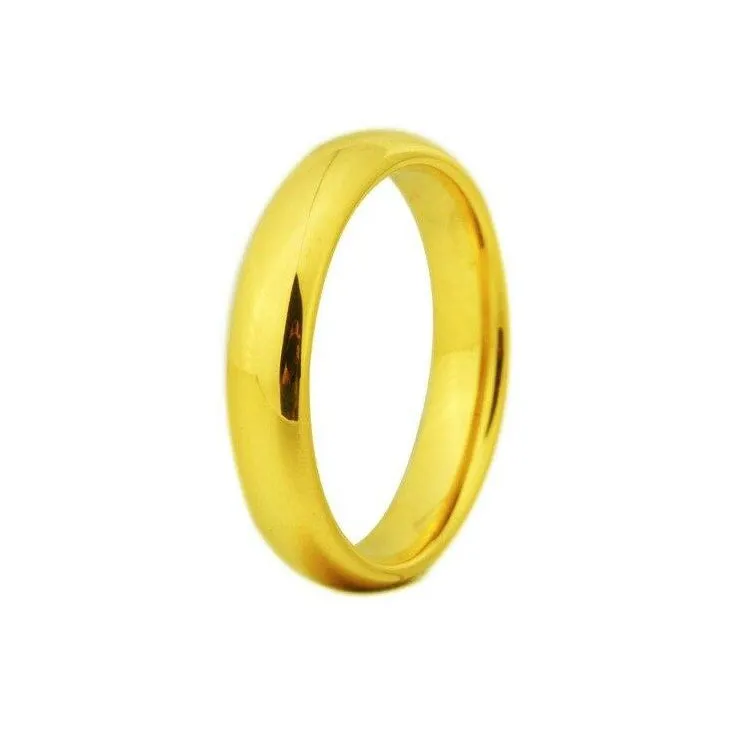 4mm Domed Tungsten Carbide Wedding Band