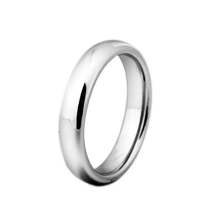 4mm Domed Tungsten Carbide Wedding Band