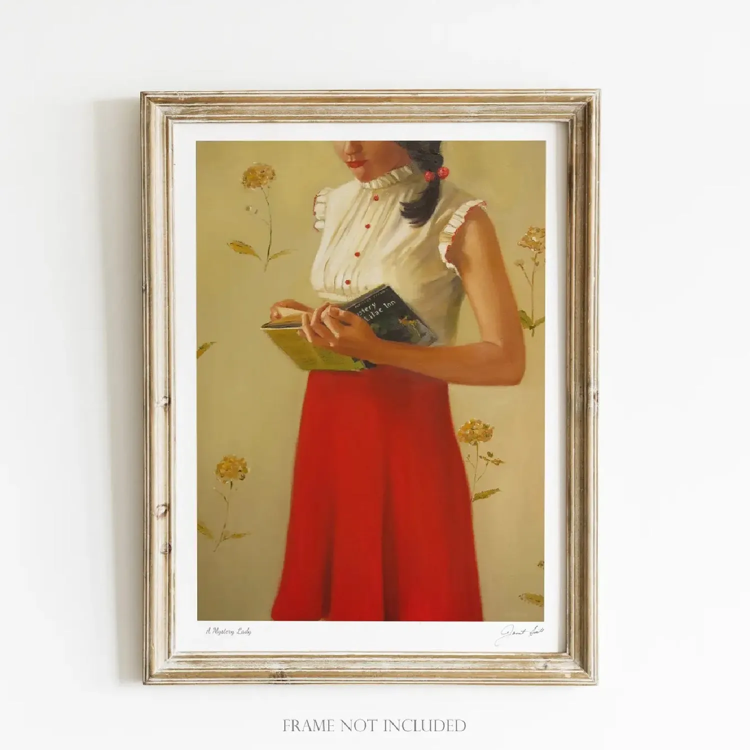 A Mystery Lady Art Print by Janet Hill