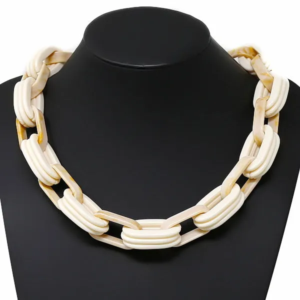 Acrylic Link Chain Short Necklace