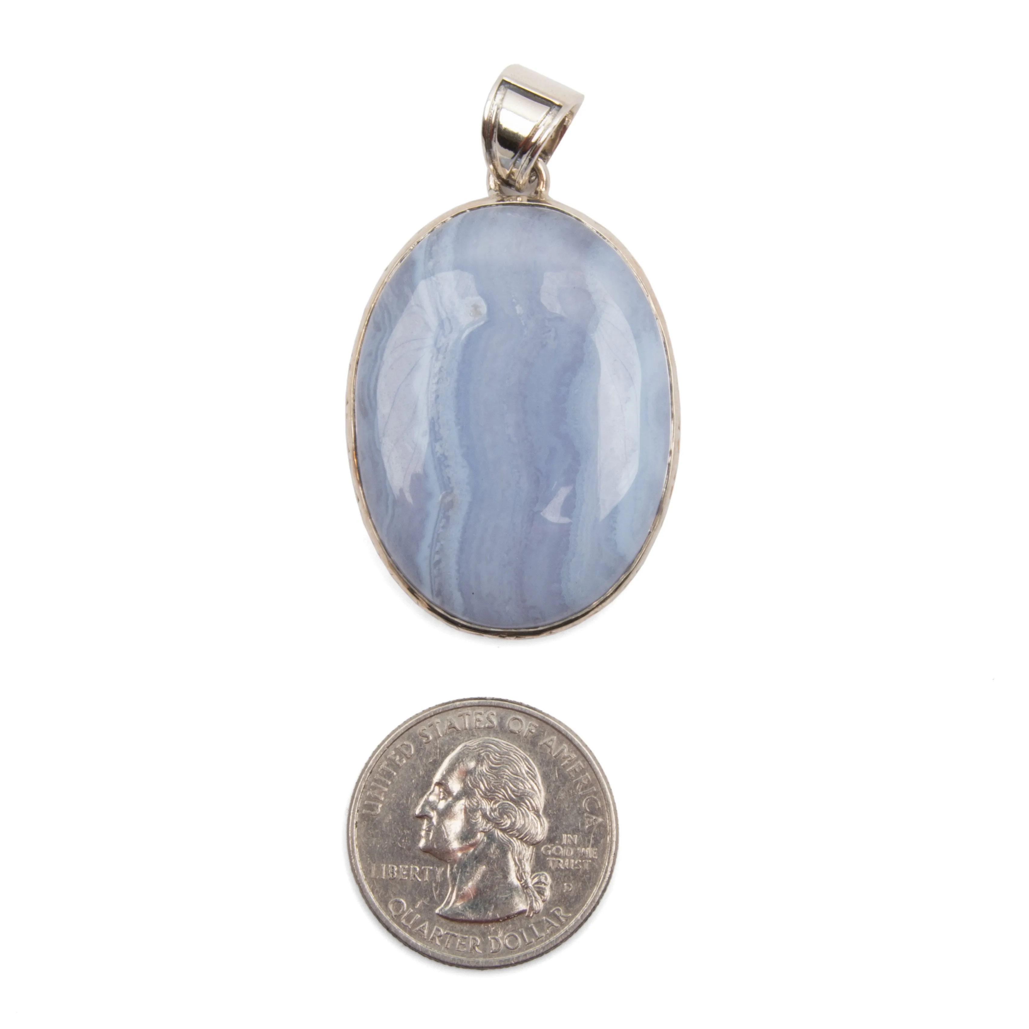 Agate - Blue Lace, Pendant