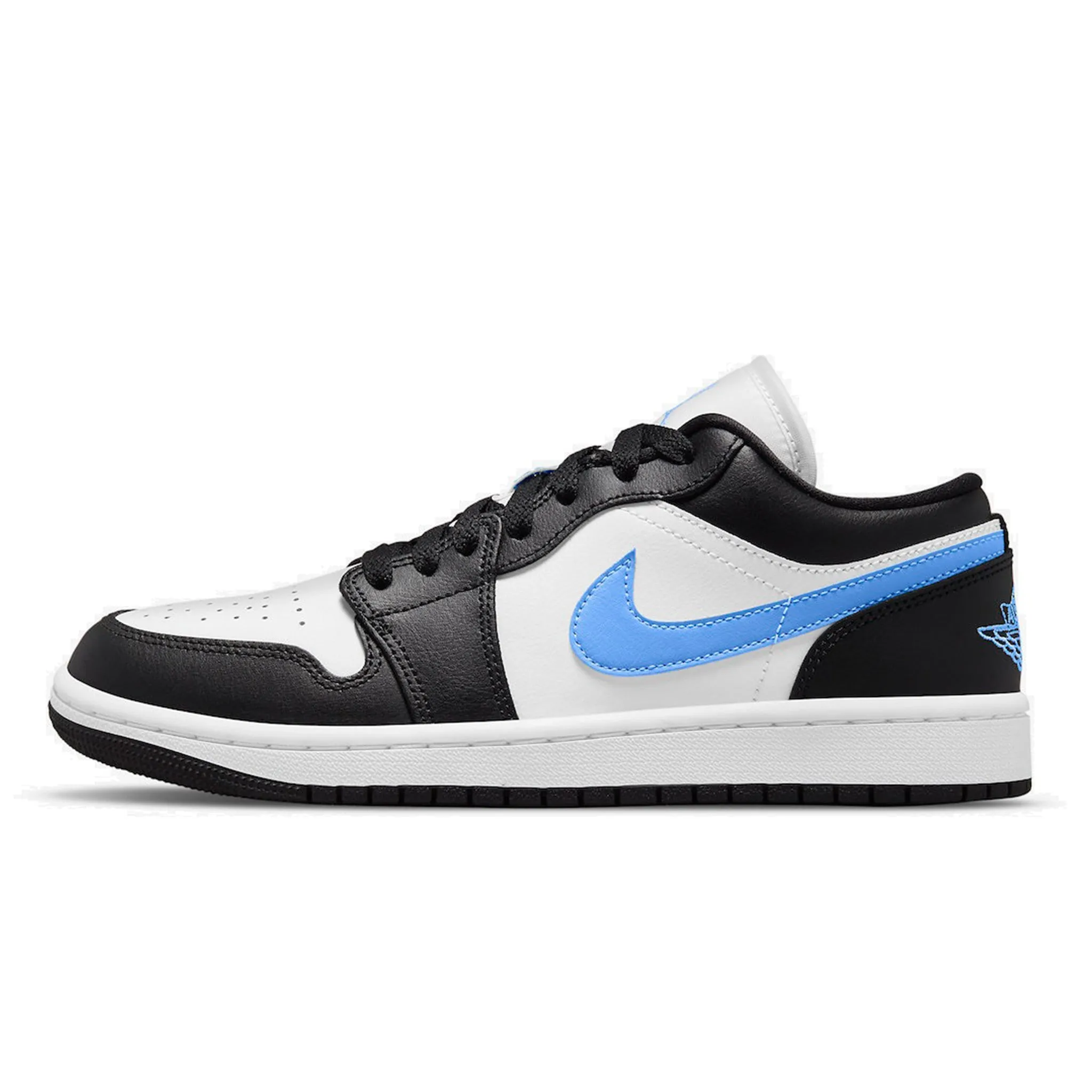 AIR JORDAN 1 LOW BLACK UNIVERSITY BLUE WHITE W 2021