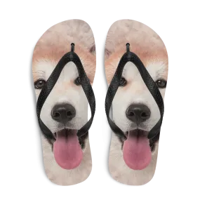 Akita Dog Flip-Flops