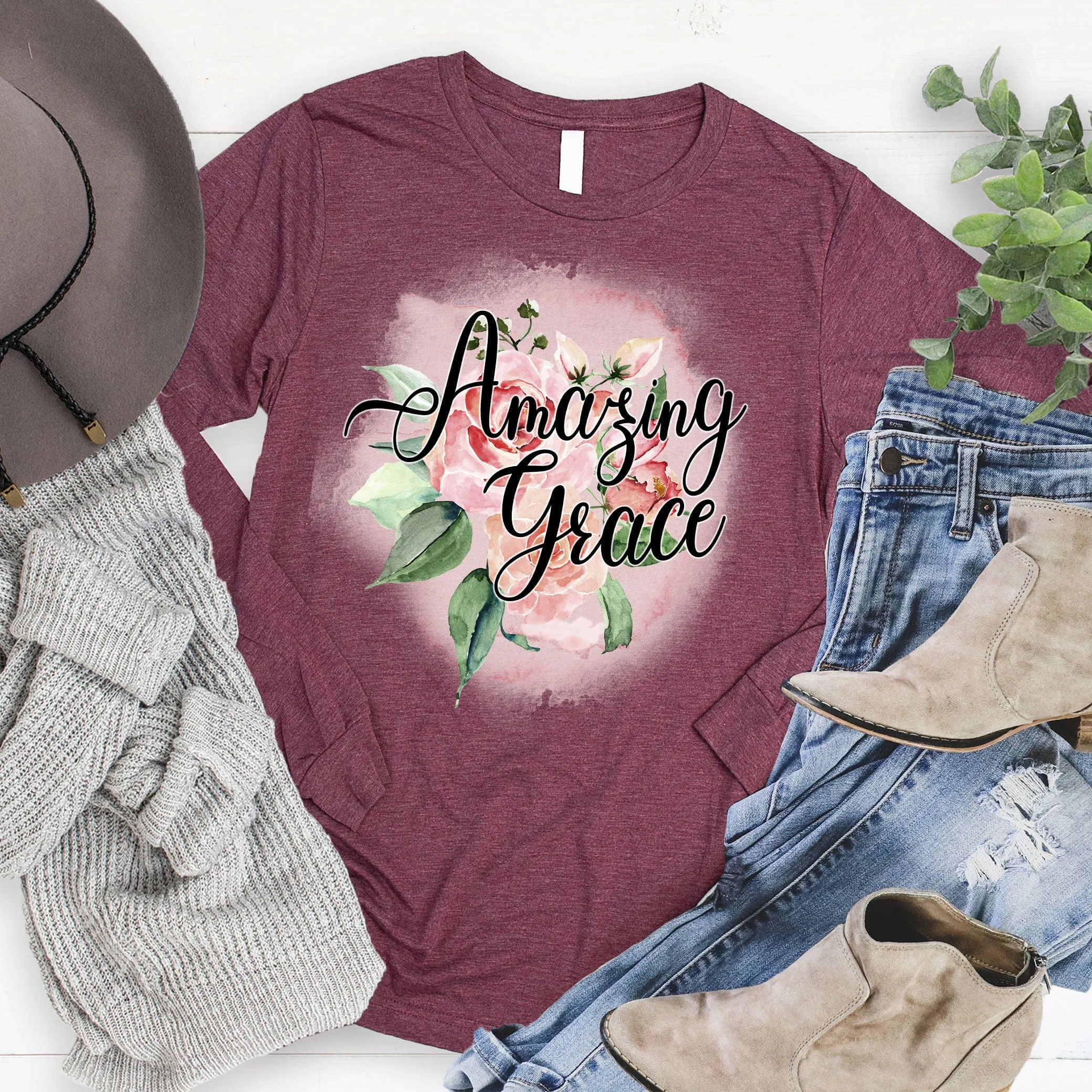 Amazing Grace Rose Long Sleeve