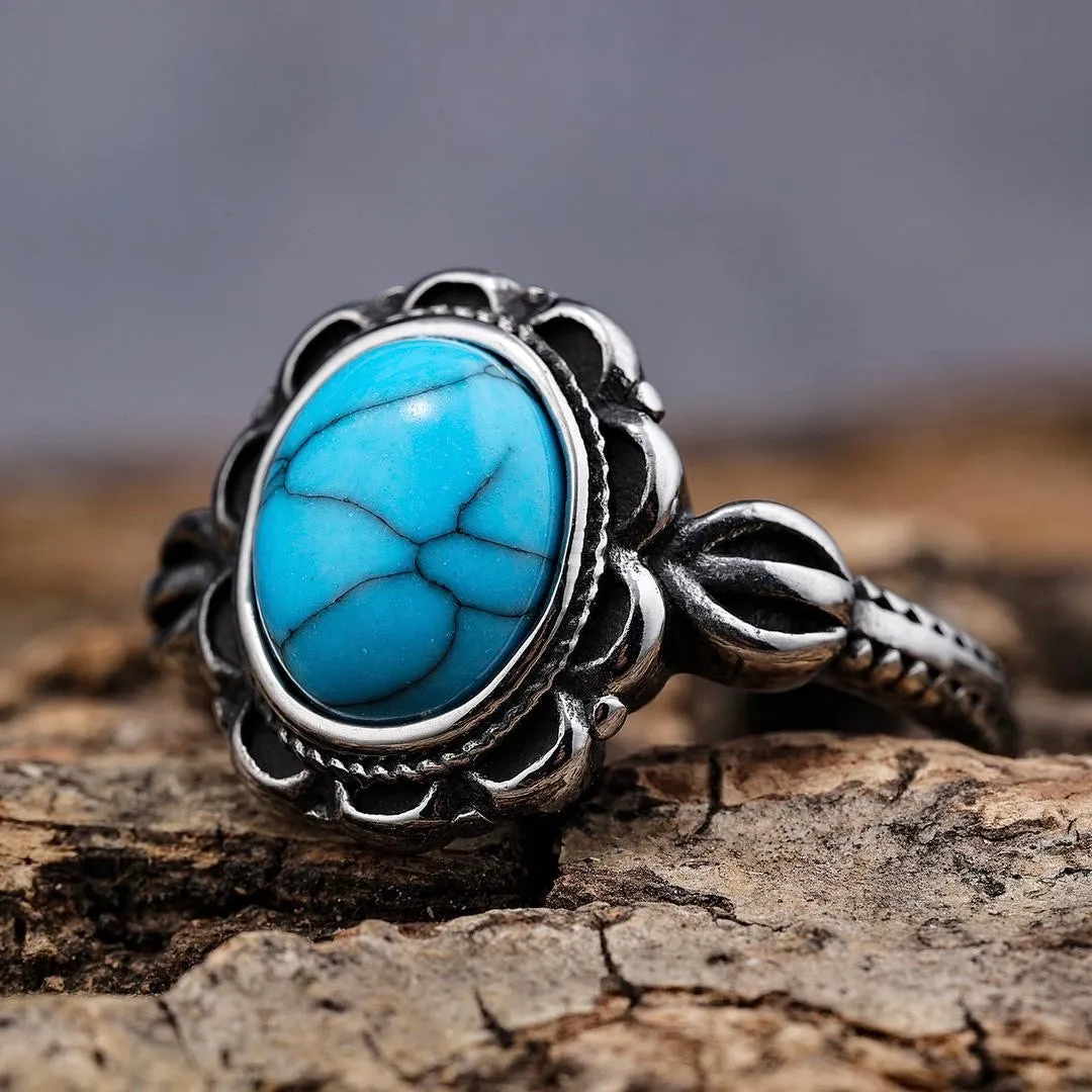 Antique Blue Stone Ring - R206