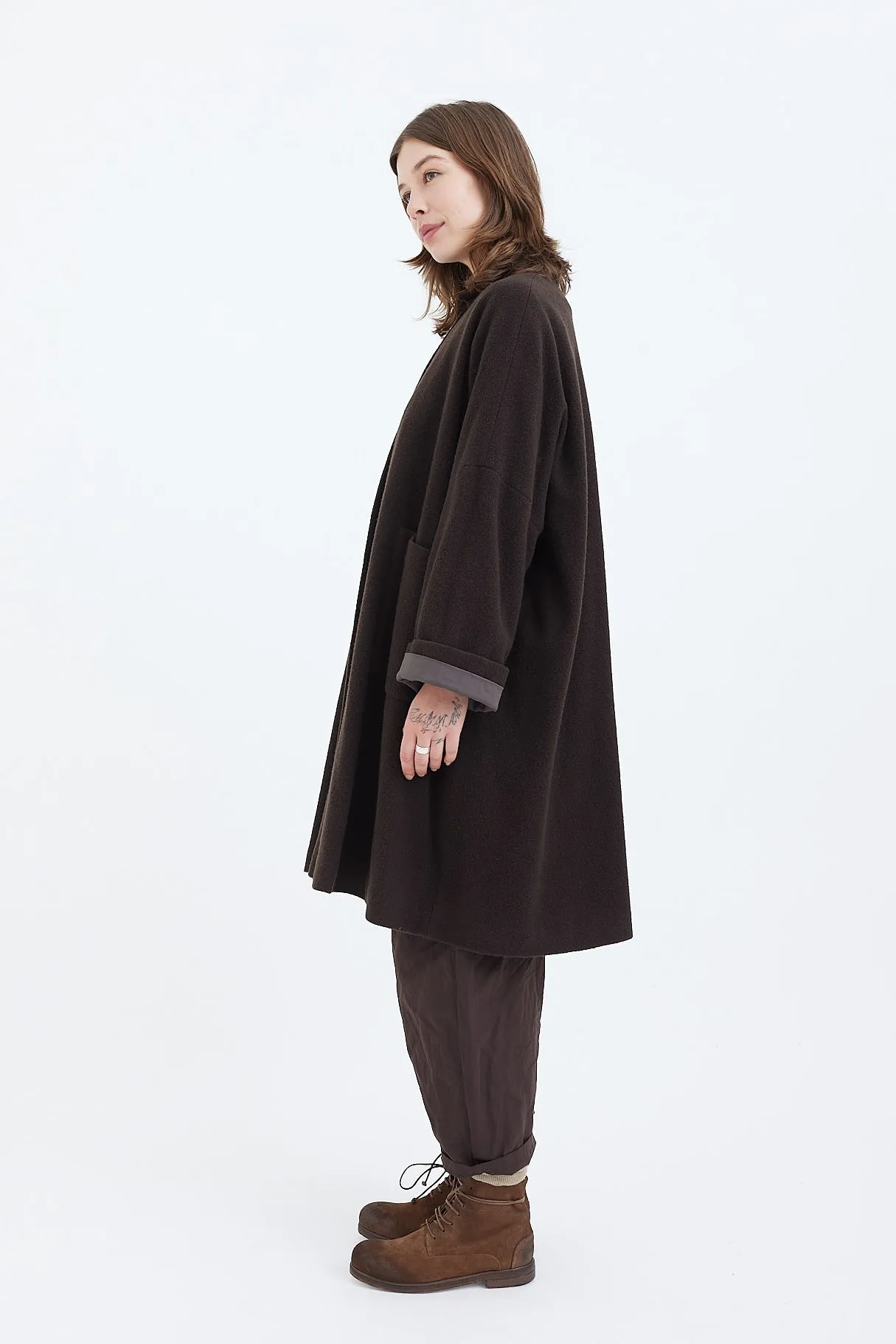 Apuntob - Virgin Wool Cashmere Coat - P1738/TS722