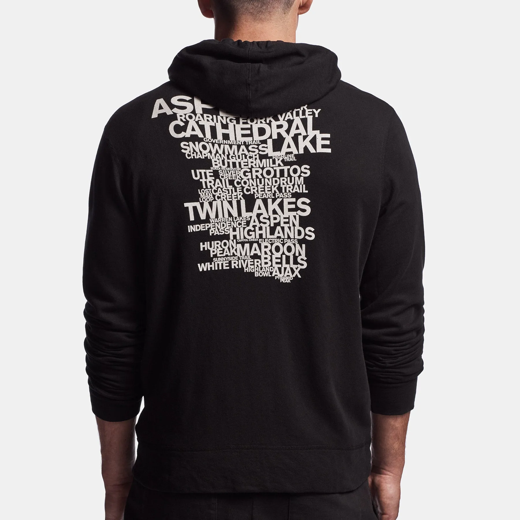 Aspen Trails Graphic Hoodie - Black