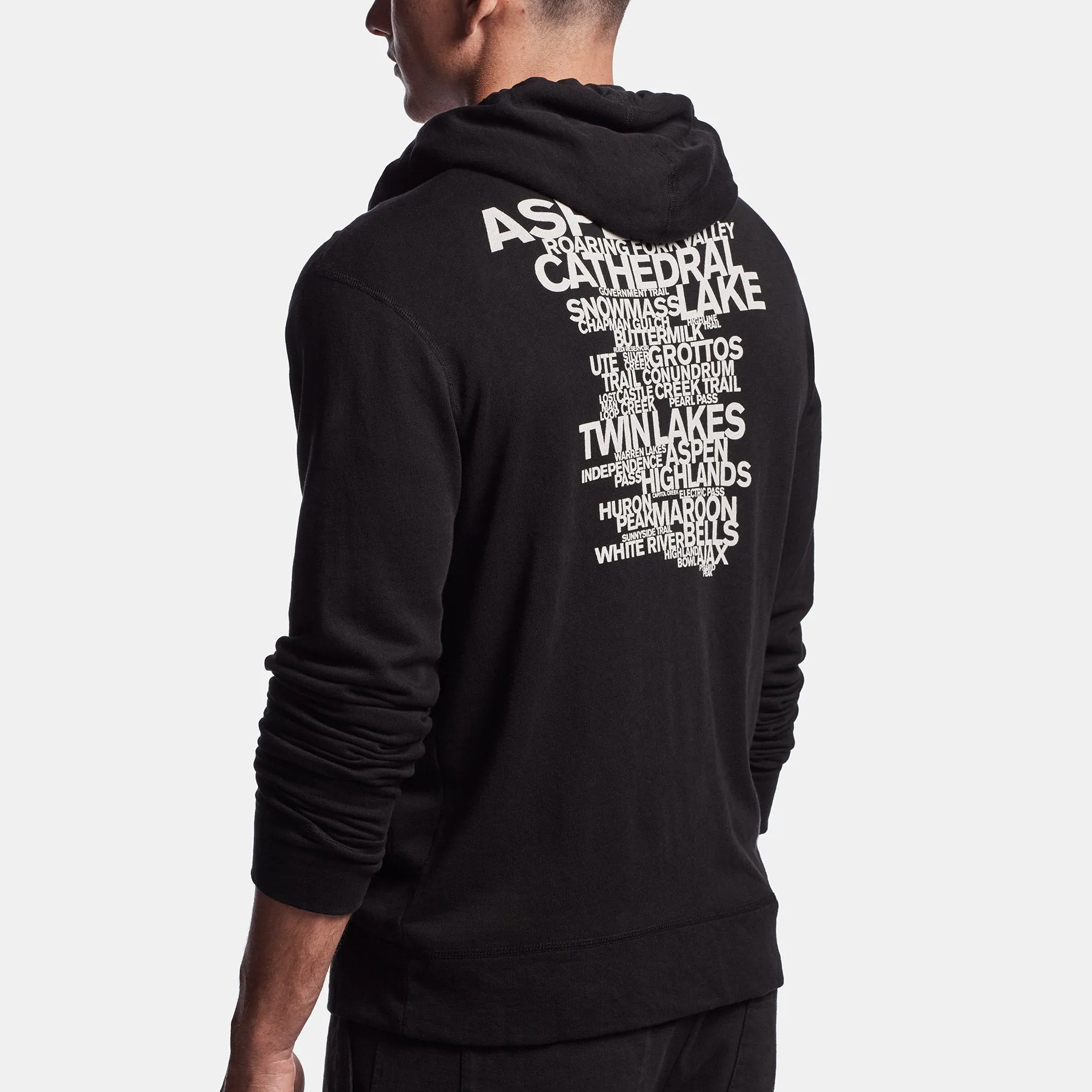 Aspen Trails Graphic Hoodie - Black