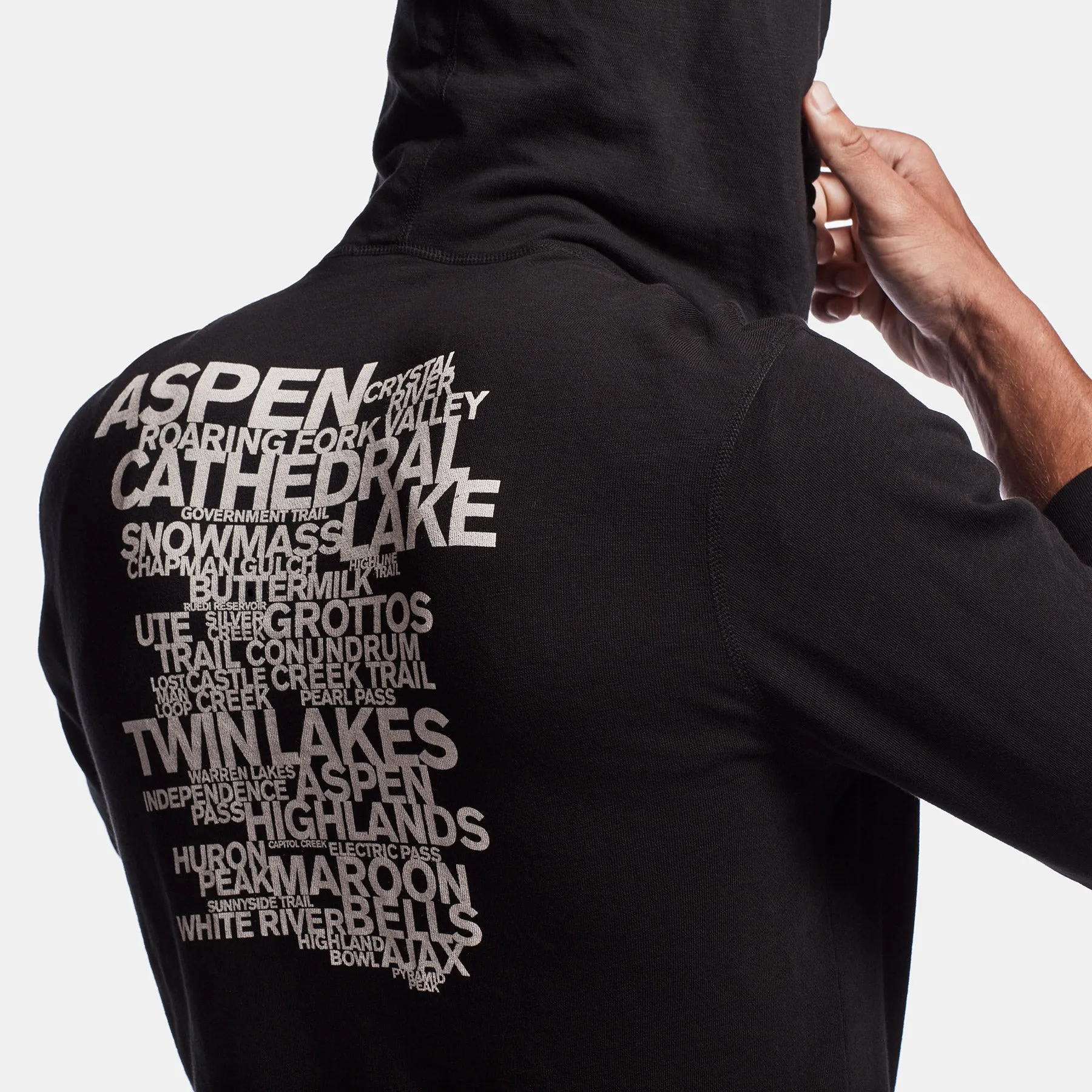 Aspen Trails Graphic Hoodie - Black