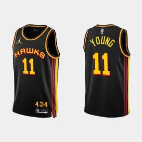 Atlanta Hawks #11 Trae Young Black Statement Edition Jersey