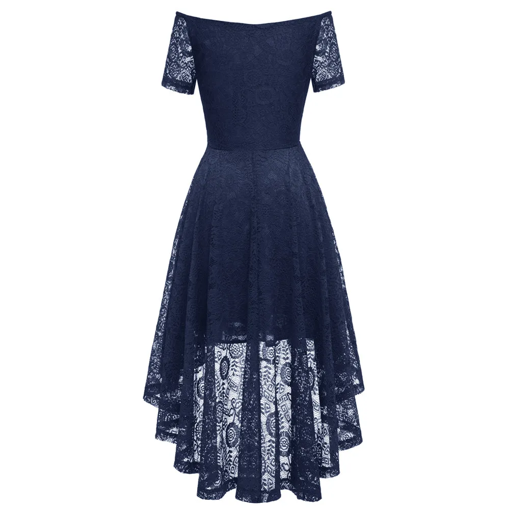 Autumn Lace Off Shoulder 50s Party Dress