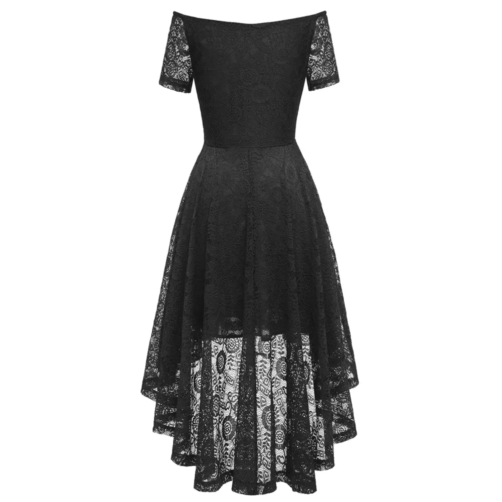 Autumn Lace Off Shoulder 50s Party Dress