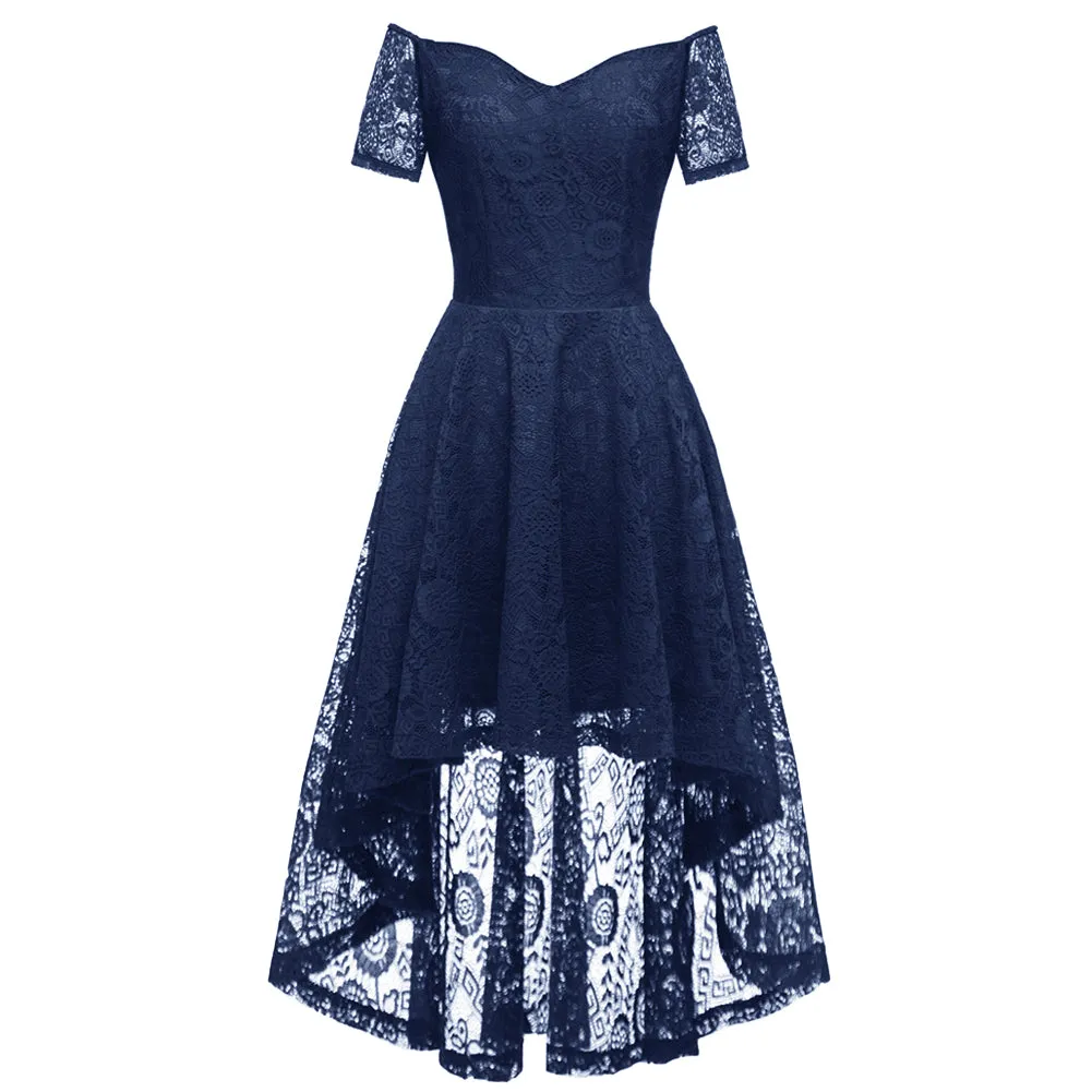 Autumn Lace Off Shoulder 50s Party Dress