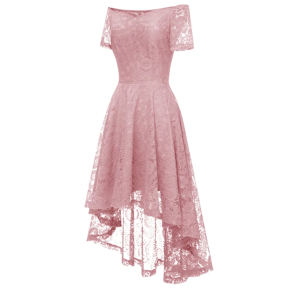 Autumn Lace Off Shoulder 50s Party Dress