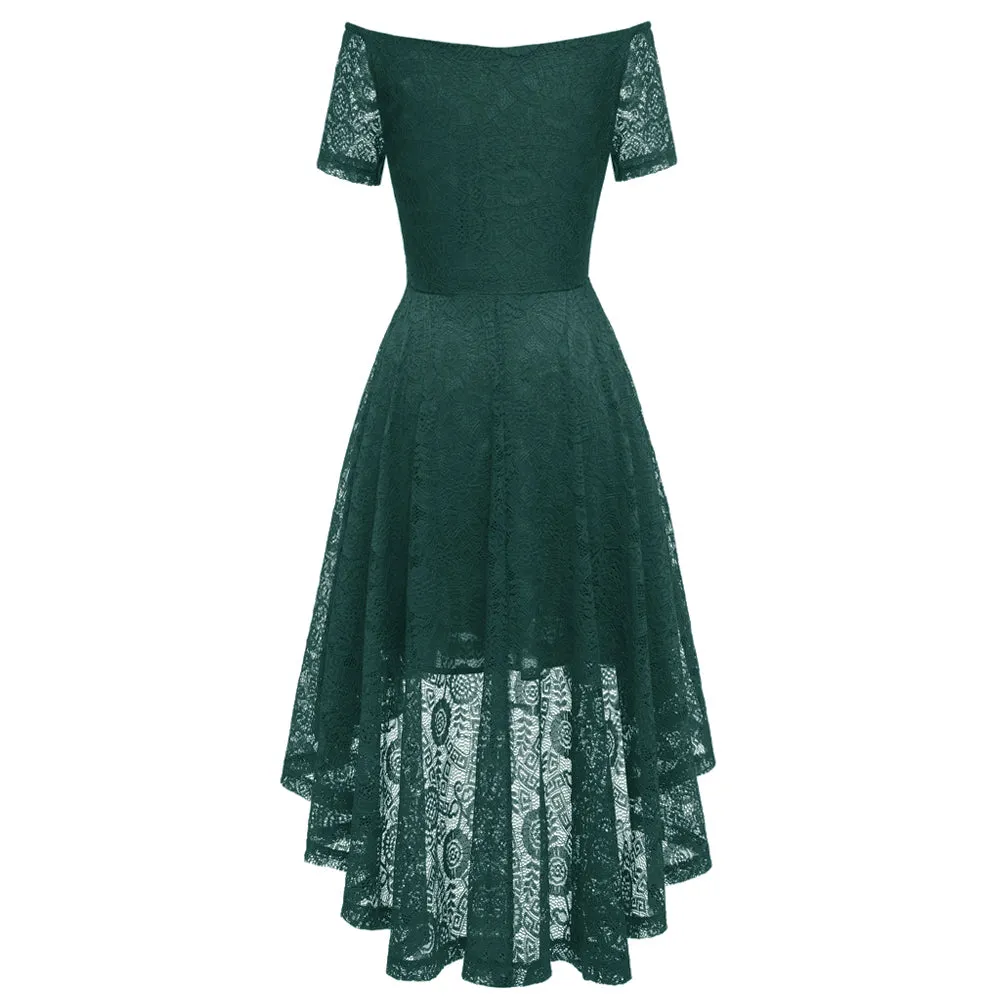 Autumn Lace Off Shoulder 50s Party Dress