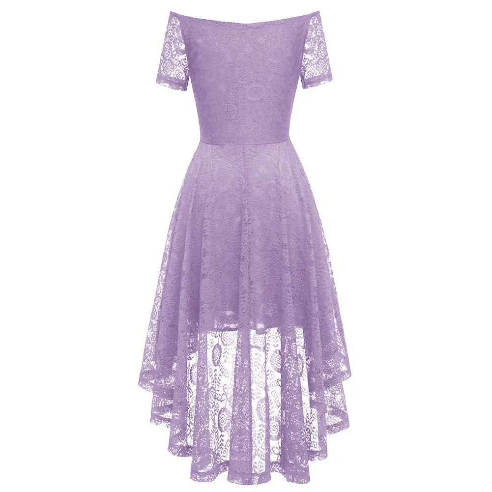 Autumn Lace Off Shoulder 50s Party Dress