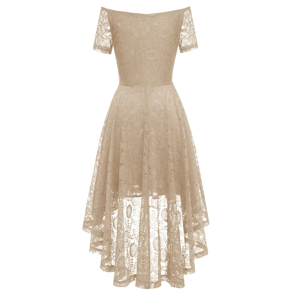 Autumn Lace Off Shoulder 50s Party Dress