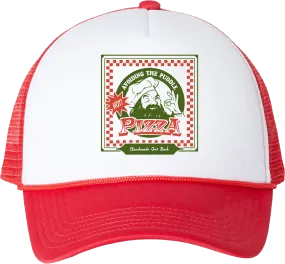 AVOIDING THE PUDDLE 'ATP Pizza' trucker cap - Red