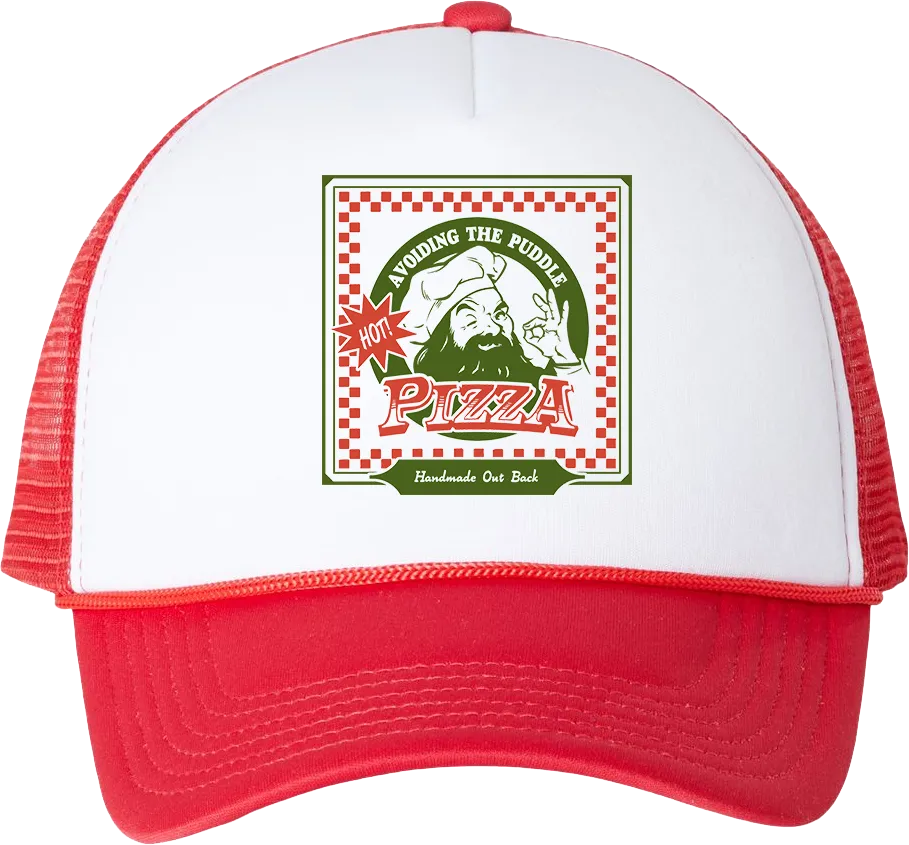 AVOIDING THE PUDDLE 'ATP Pizza' trucker cap - Red