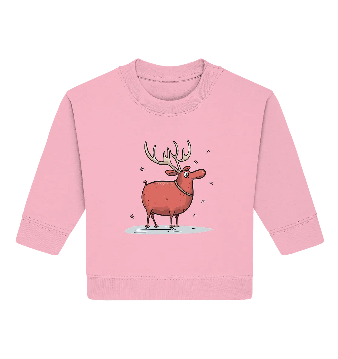 Baby Bio-Langarmshirt mit Weihnachtsmotiv "Crazy Rentier"