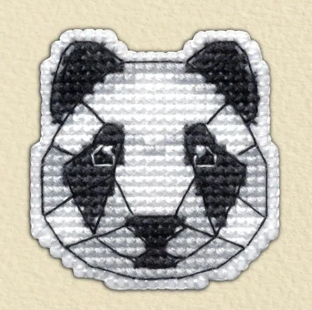 Badge-panda 1092 Plastic Canvas Counted Cross Stitch Kit