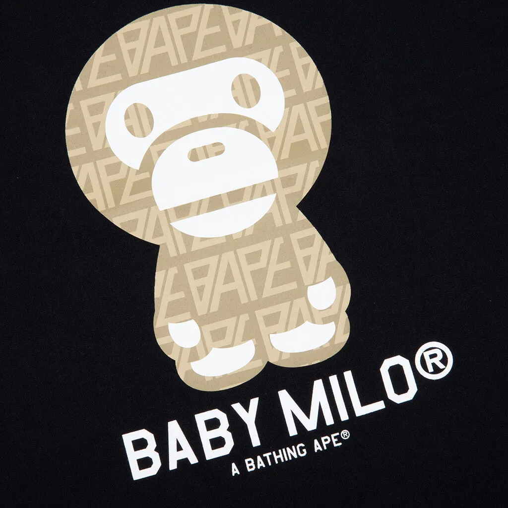 Bape Logo Monogram Baby Milo Tee  - Black/Beige