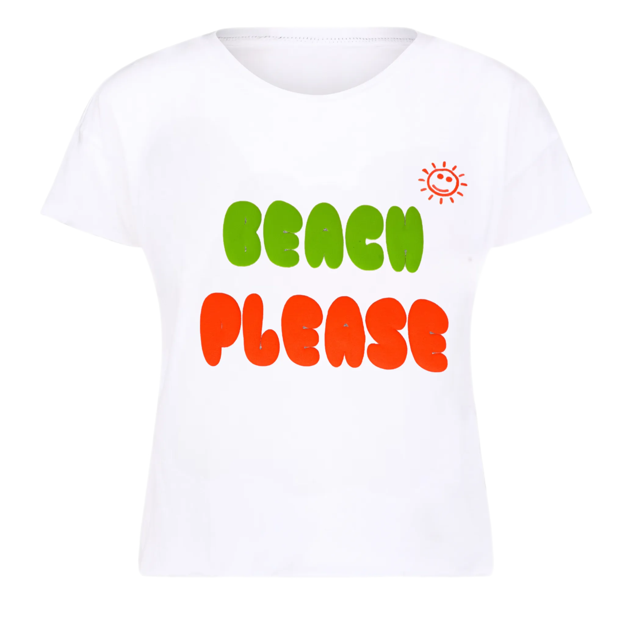 Beach Please Puff Print Tee