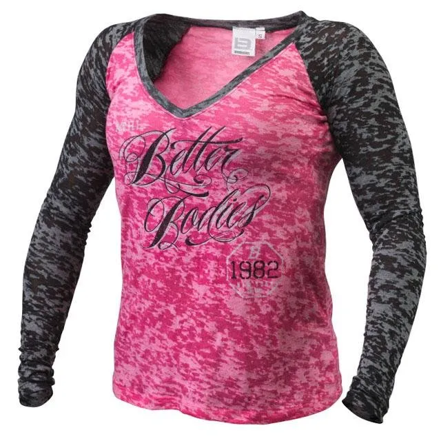 Better Bodies Burn Out L-S - Pink-Black