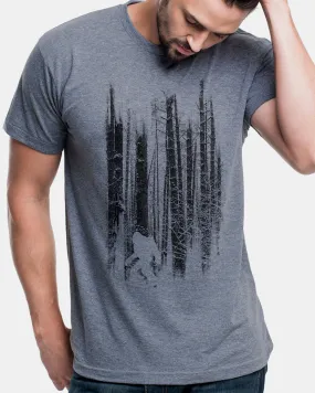 Bigfoot in the Forest T-Shirt- Grey