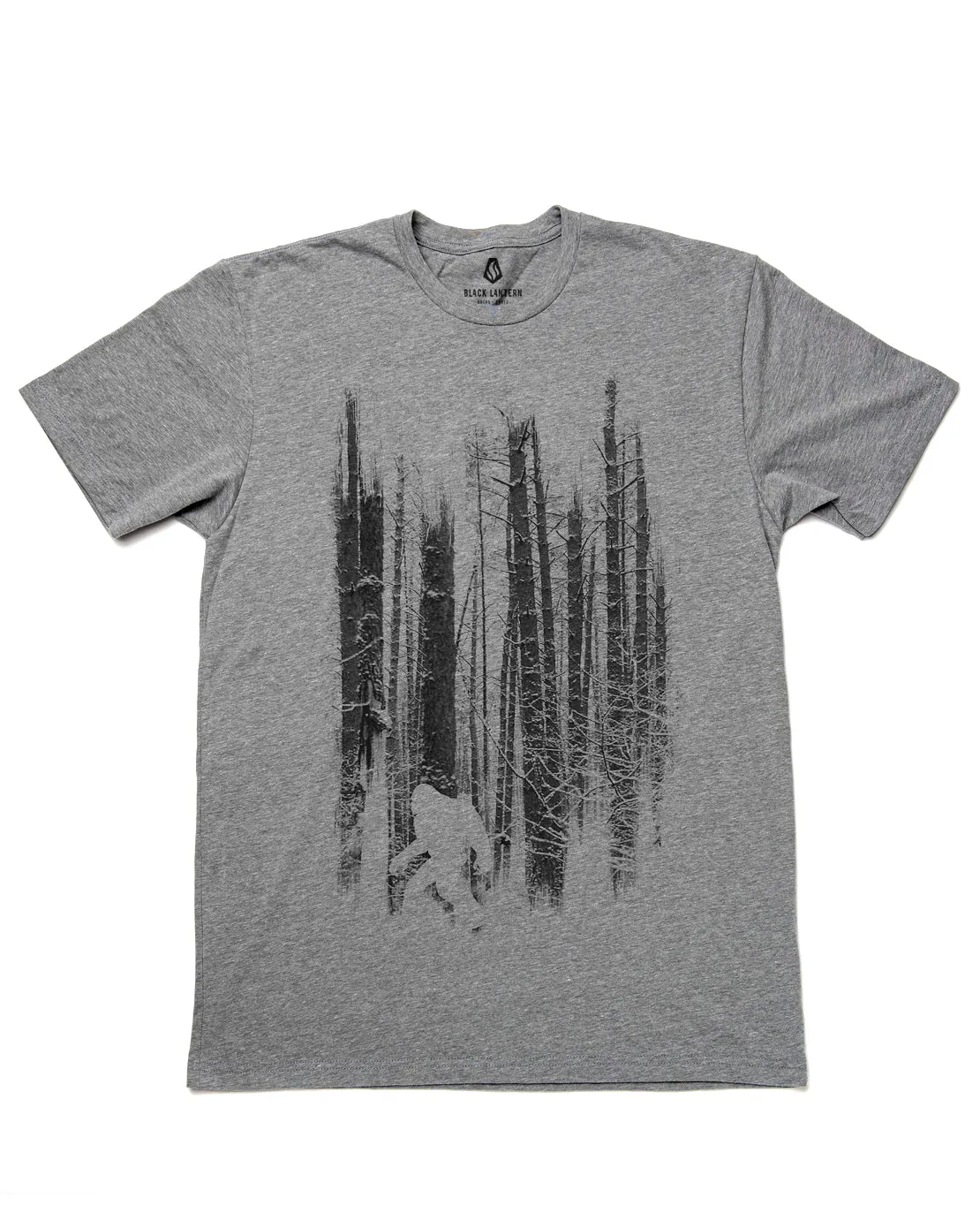 Bigfoot in the Forest T-Shirt- Grey