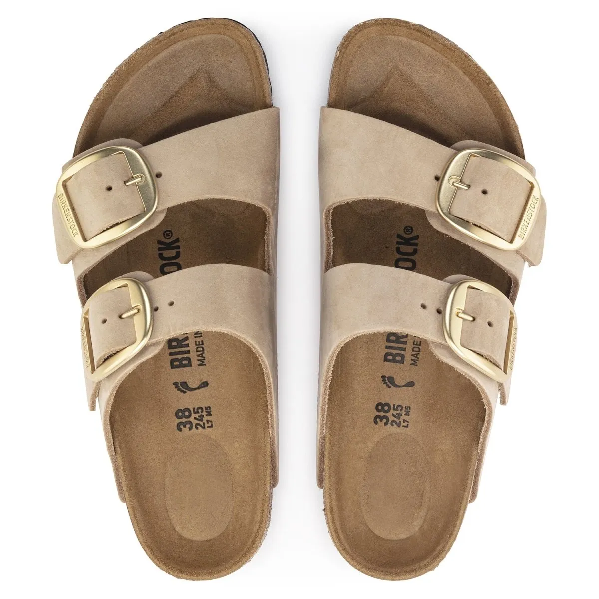 Birkenstock Women's Arizona Big Buckle Sandcastle Nubuck