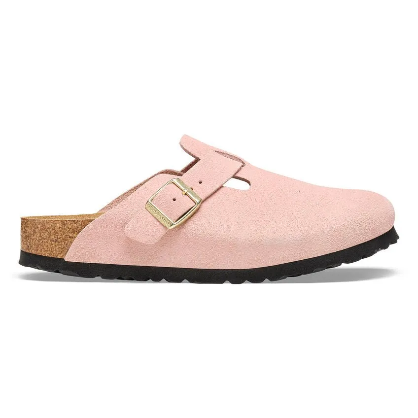 Birkenstock Women's Boston - Light Rose Suede