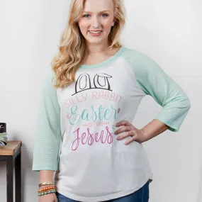 Bjaxx Southern Grace Easter Is For Jesus Raglan T-Shirt