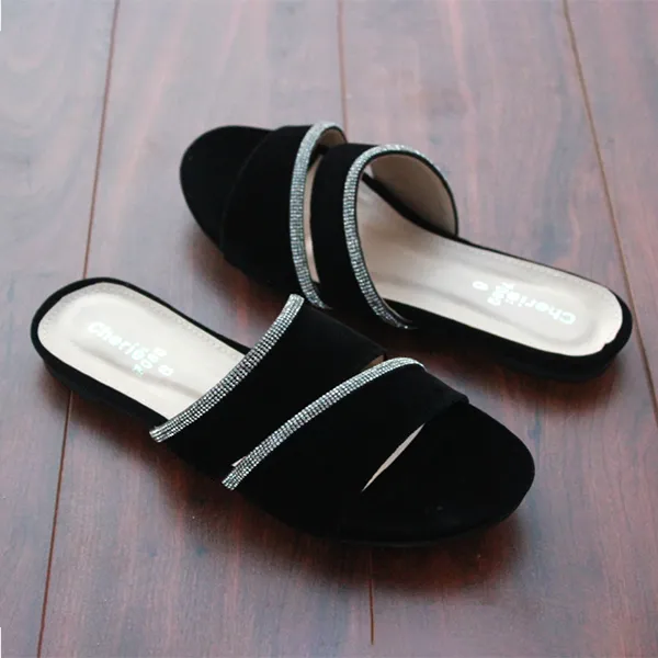 Black Fancy & Stylish Slippers for women