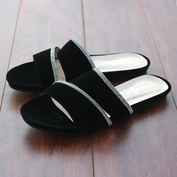 Black Fancy & Stylish Slippers for women