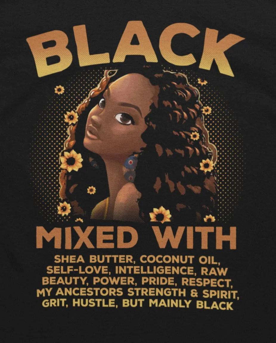 Black Woman Mixed With Black T-Shirt