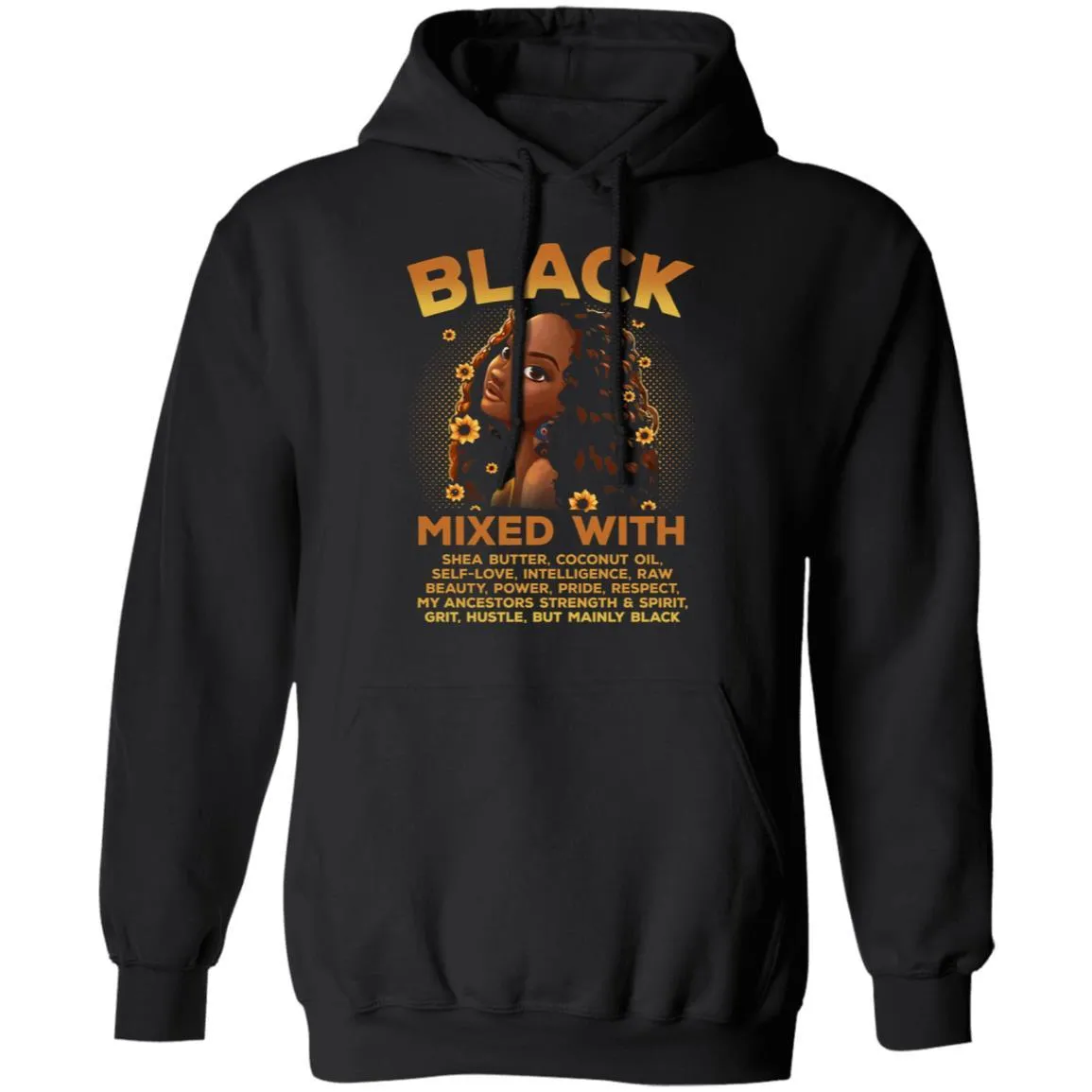 Black Woman Mixed With Black T-Shirt