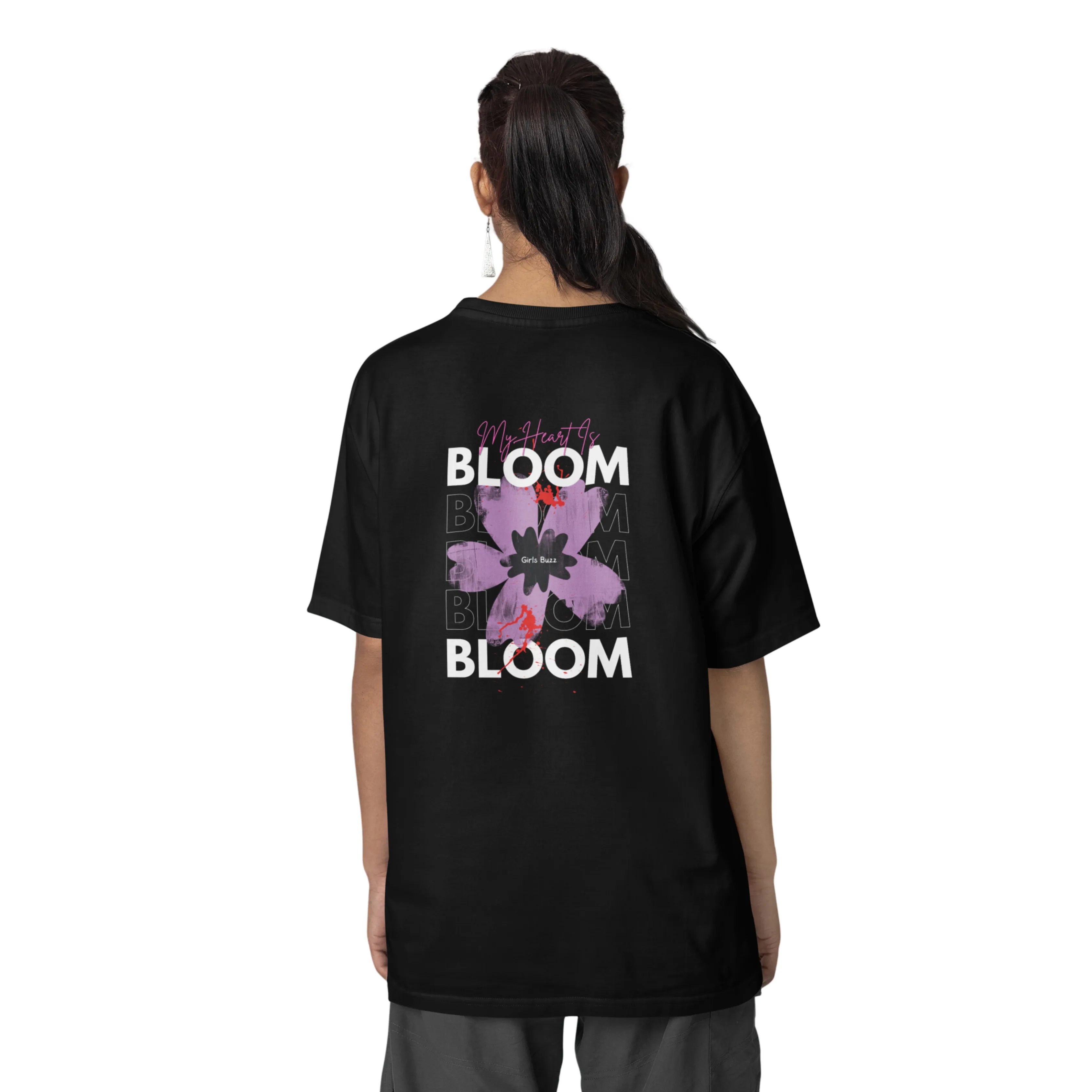 Bloom Back Printed Oversized Tee