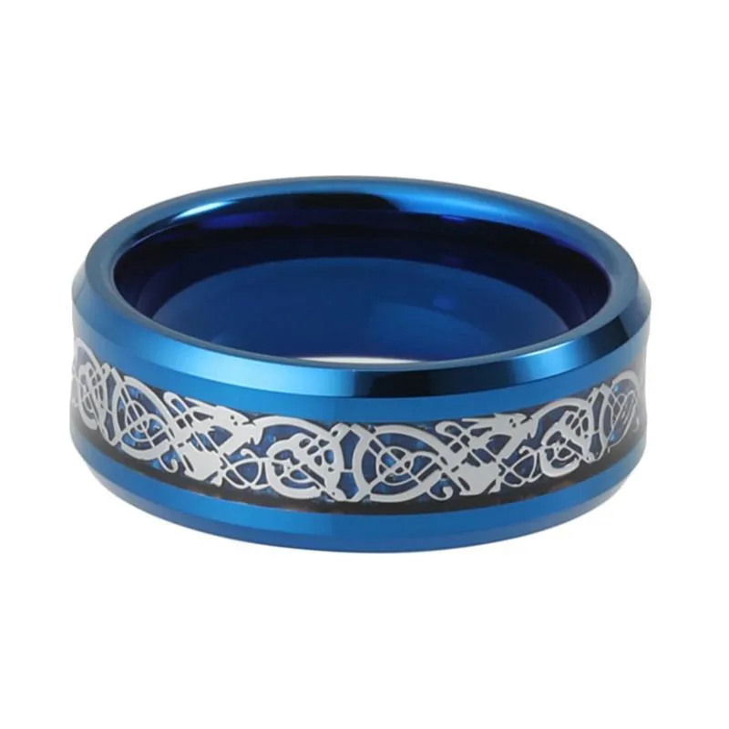 Blue Dragon Tungsten Carbide Ring