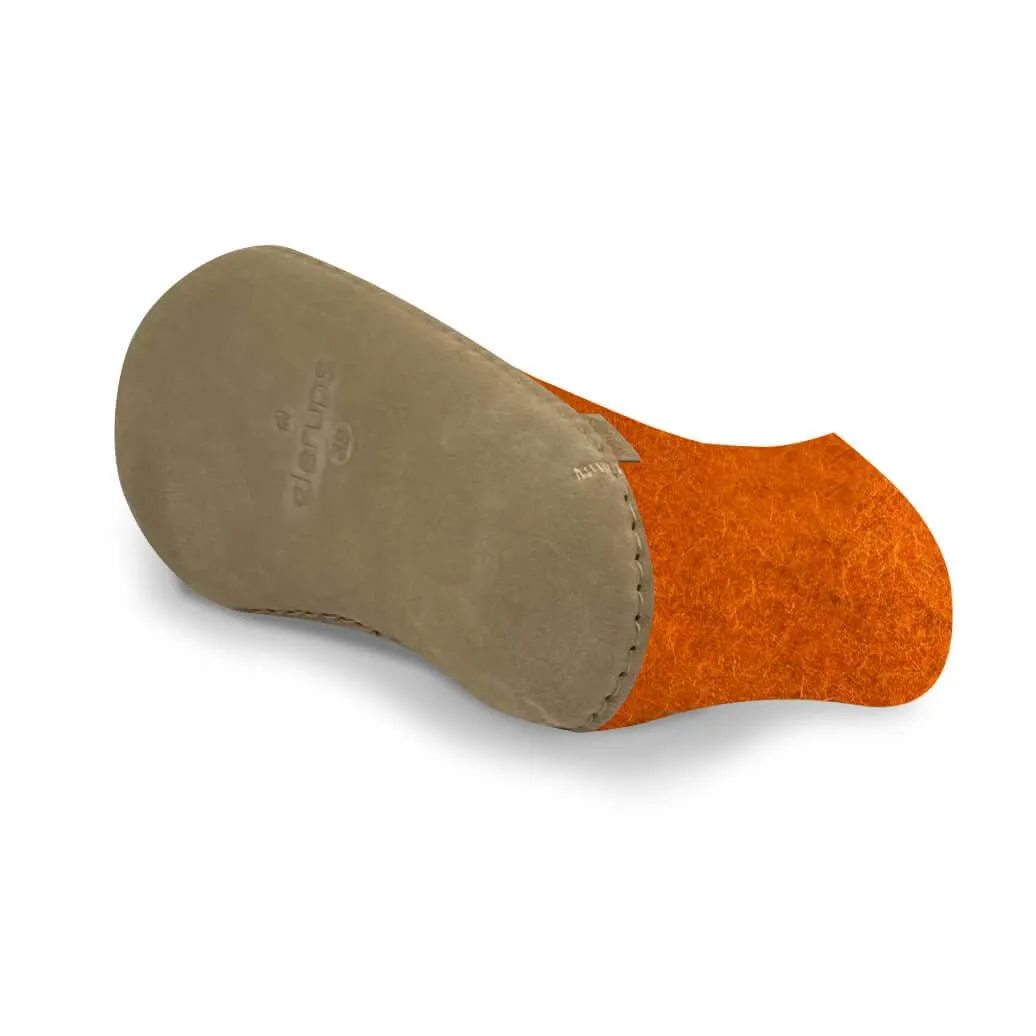 Boot with leather sole - Orange