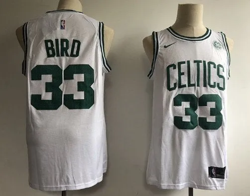 Boston Celtics #33 Larry Bird Jersey White